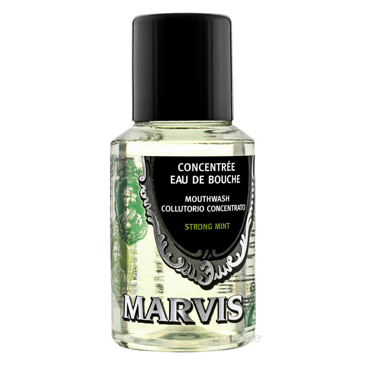 Se Marvis Mundskyl, Strong Mint, Rejsestørrelse, 30 ml. hos Proshave